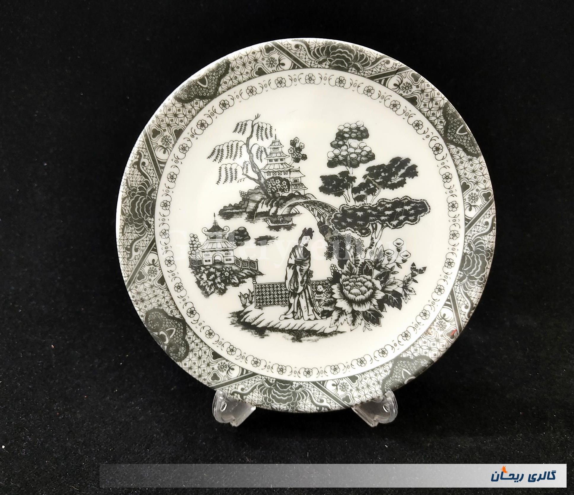 دیوارکوب ملامین قدیمی طرح زن ژاپنی 