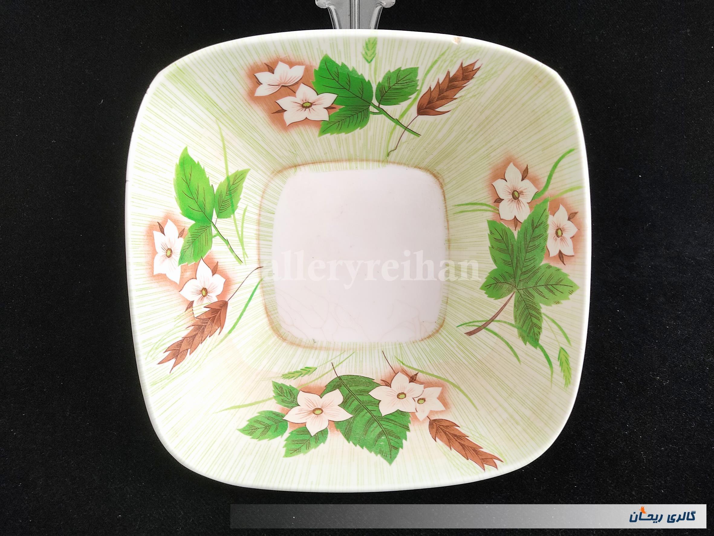 کاسه ملامین قدیمی طرح گل 