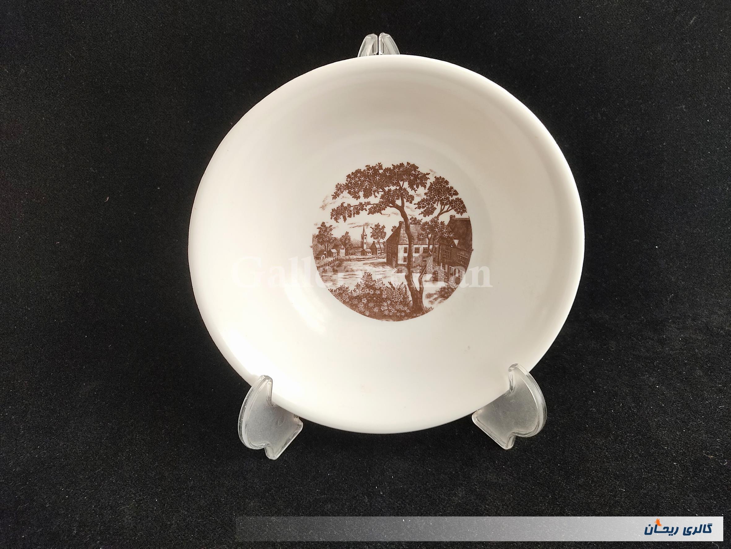 کاسه ملامین قدیمی طرح منظره