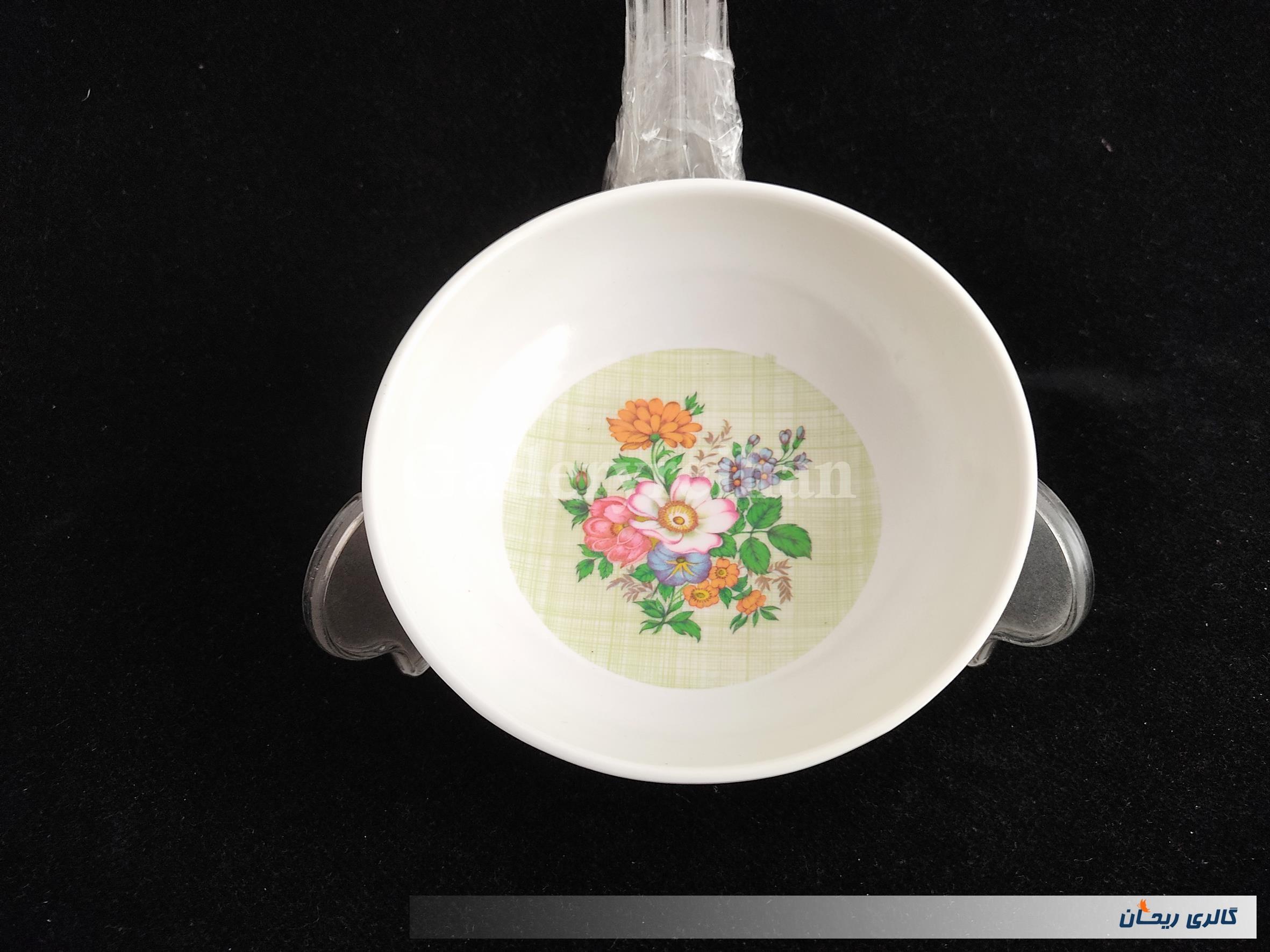 کاسه ملامین قدیمی طرح گل 