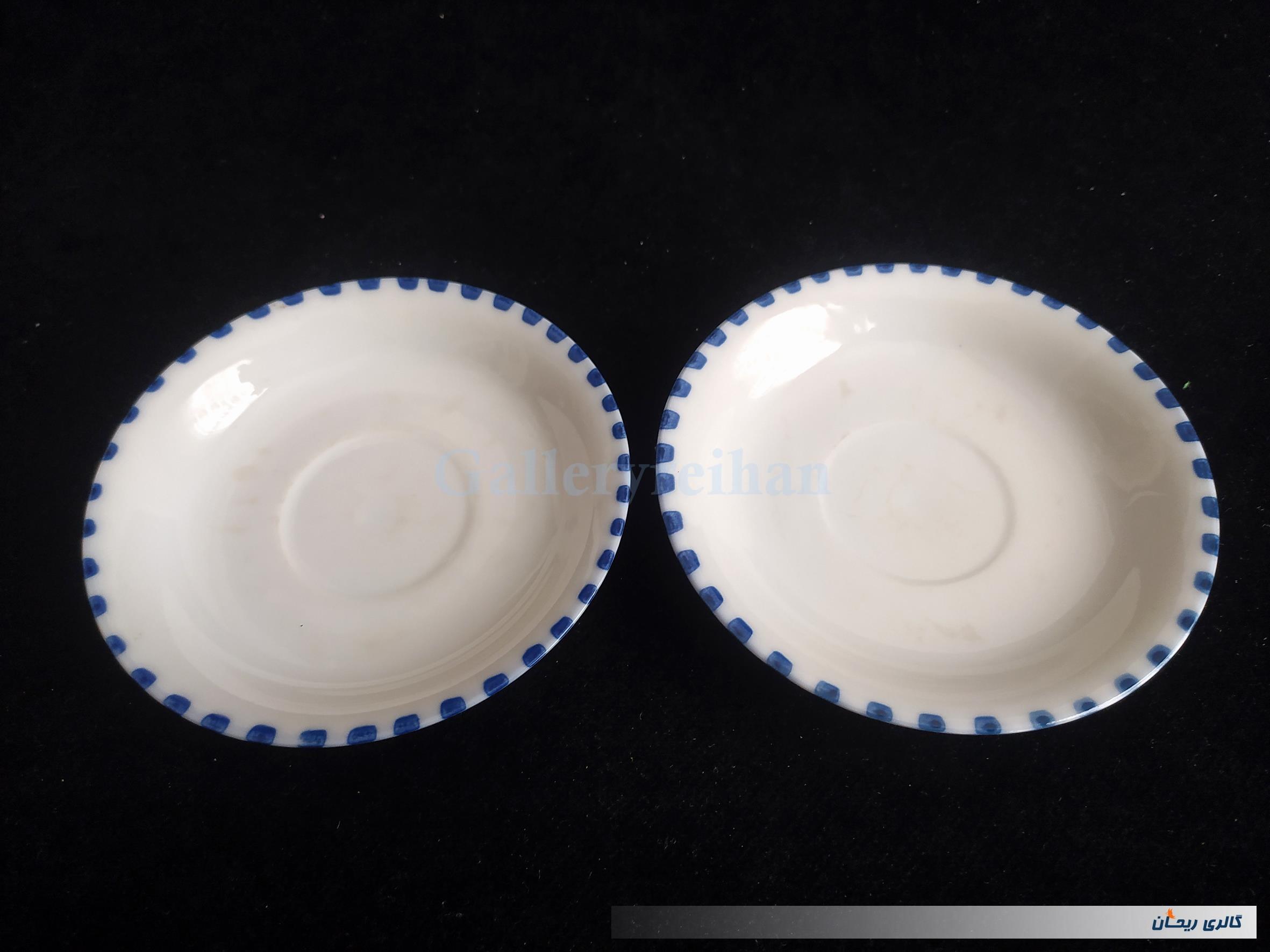 جفت دیوارکوب قدیمی قلم آبی لبه طرحدار