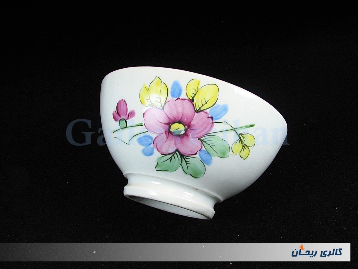 کاسه روسی نقاشی دست قدیمی طرح گل