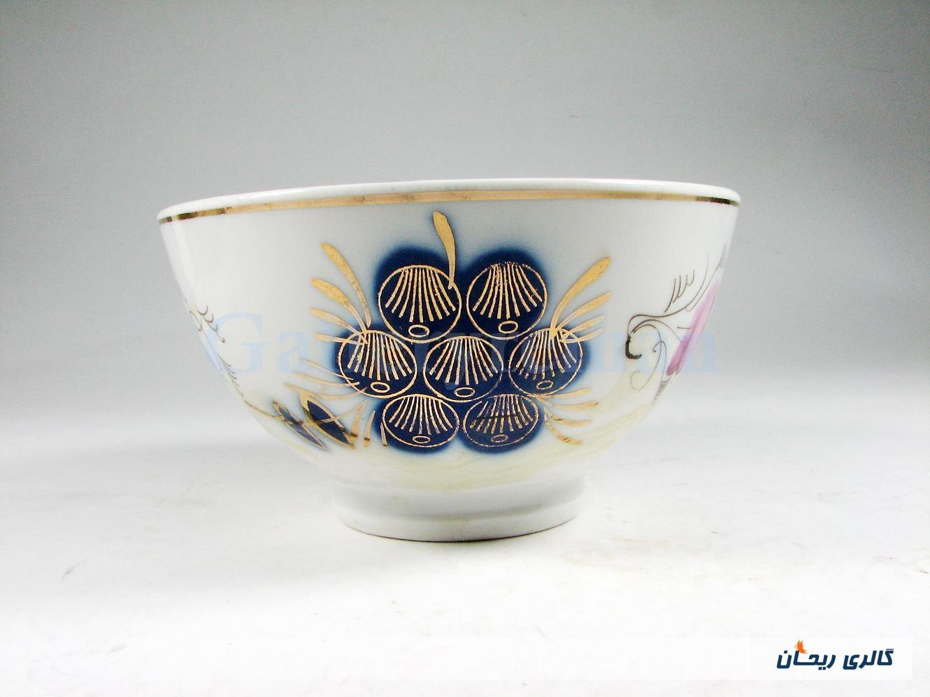 کاسه روسی نقاشی دست قدیمی طرح گل