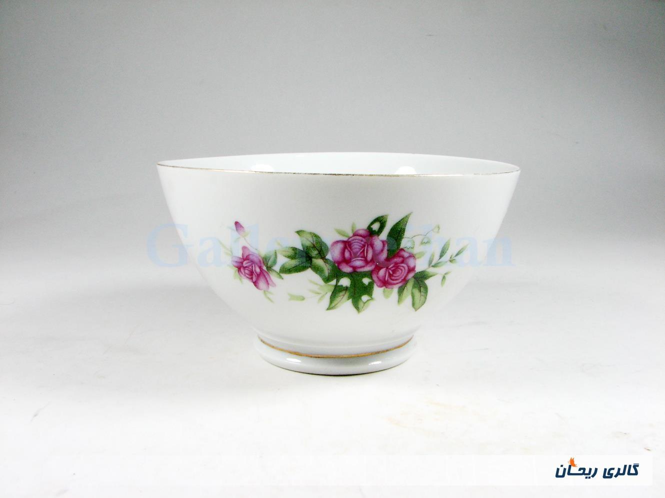 کاسه چینی قدیمی گل سرخی زیبا سایز کوچک