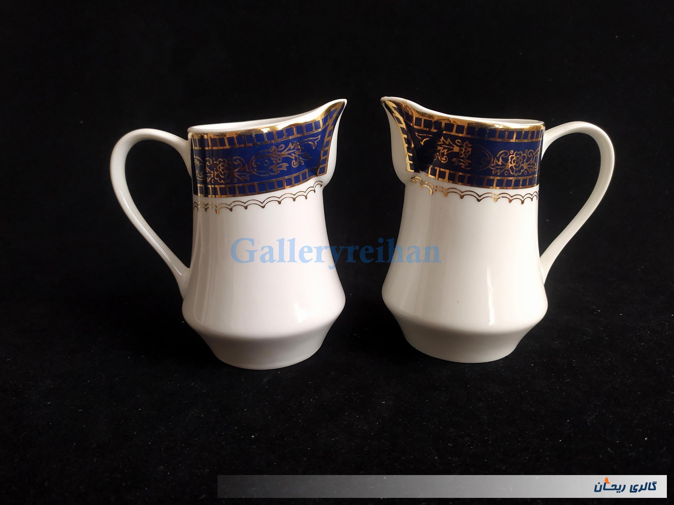 جفت سس خوری یا شکرپاش چینی طرح سورمه ای 