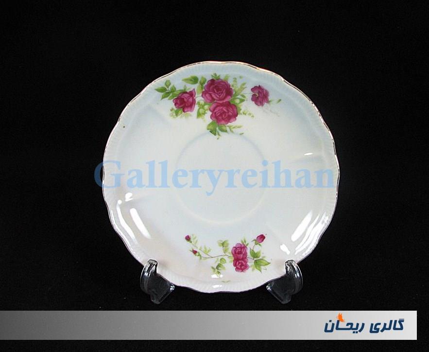 زیر فنجانی یا دیوارکوب گل سرخی قدیمی