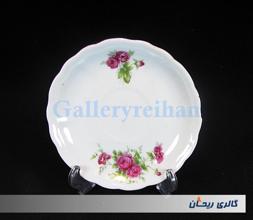 دیوارکوب یا زیرفنجانی گل سرخی قدیمی