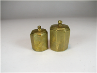 وزنه مثقال برنجی دست ساز قدیمی تراشدار 