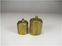 وزنه مثقال برنجی دست ساز قدیمی تراشدار 