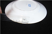 دیوارکوب سرامیکی روسی قدیمی و نقاشی قلم آبی