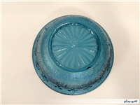 ظرف میوه خوری بلوری آبی قدیمی 