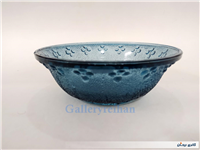 ظرف میوه خوری بلوری آبی قدیمی 