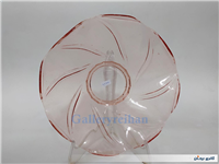 ظرف میوه خوری بلوری زرشکی کمرنگ قدیمی