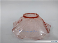 ظرف میوه خوری بلوری زرشکی کمرنگ قدیمی