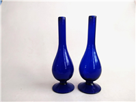  جفت گلدان یا گلابپاش قلندری دستساز کبالتی