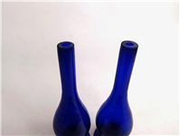  جفت گلدان یا گلابپاش قلندری دستساز کبالتی