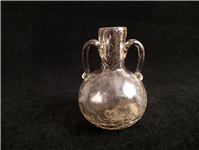  بطری کوچک 2 دسته طرح ترکدار دست ساز شفاف