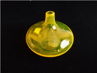 سالونگ یا بطری دستساز شیشه ای کوچک زرد