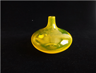 سالونگ یا بطری دستساز شیشه ای کوچک زرد
