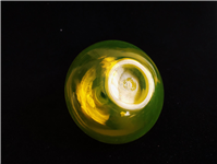 سالونگ یا بطری دستساز شیشه ای کوچک زرد