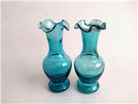  2 عدد گلدان آبی دست ساز قدیمی زیبا