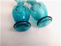  2 عدد گلدان آبی دست ساز قدیمی زیبا