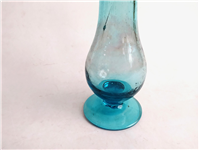 گلدان پایه داره لاله ای قدیمی دستساز آبی 