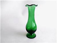  گلدان پایه داره لاله ای قدیمی دستساز سبز