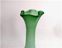  گلدان بزرگ دستساز قدیمی سبز رنگ مات 