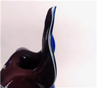 گلدان شیشه ای 3پوست دستساز بسیار کمیاب 