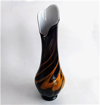 گلدان شیشه ای دو پوست دستساز کمیاب