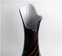 گلدان شیشه ای دو پوست دستساز کمیاب