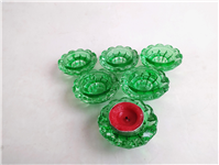 شمعدان شیشه ای ضخیم طرح الماس توپر 