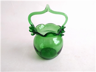 گلدان شیشه ای دست ساز طرح سبد سبز