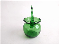 گلدان شیشه ای دست ساز طرح سبد سبز