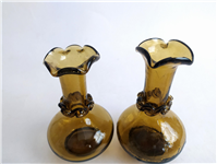  2 عدد گلدان قهوه ای کاردست قدیمی