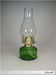  چراغ نفتی سبز زیبا کاملا سالم و خوشرنگ