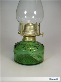  چراغ نفتی سبز زیبا کاملا سالم و خوشرنگ