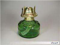  چراغ نفتی سبز زیبا کاملا سالم و خوشرنگ