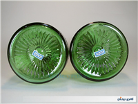  جفت چراغ نفتی سبز زیبا کاملا سالم 