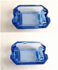  2عدد زیرسیگاری بلوری قدیمی خوشرنگ