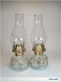 یک جفت چراغ نفتی زیبا کاملا سالم 