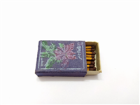  کبریت قدیمی بدنه مقوایی طرح گل 