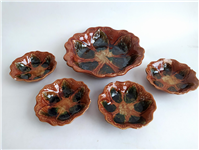  آجیل خوری یا انارخوری لعابی 5 تیکه