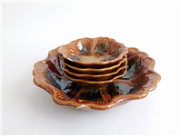  آجیل خوری یا انارخوری لعابی 5 تیکه