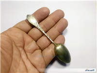  2عدد قاشق قدیمی دوطرف نقشدار بسیار خاص 