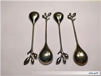  4 عدد قاشق قدیمی نوربلین طرح شاخه 