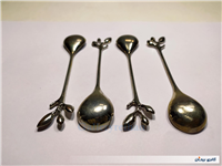  4 عدد قاشق قدیمی نوربلین طرح شاخه 