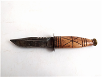  کارد قدیمی دستساز زنجان دسته چوبی 19.5CM