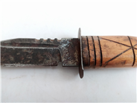  کارد قدیمی دستساز زنجان دسته چوبی 19.5CM